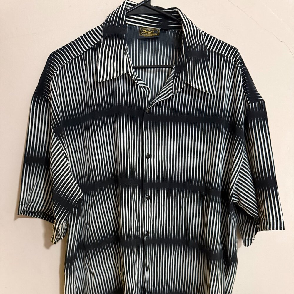 Monzini, XL, Black and White, MCM Style, Lounge Shirt